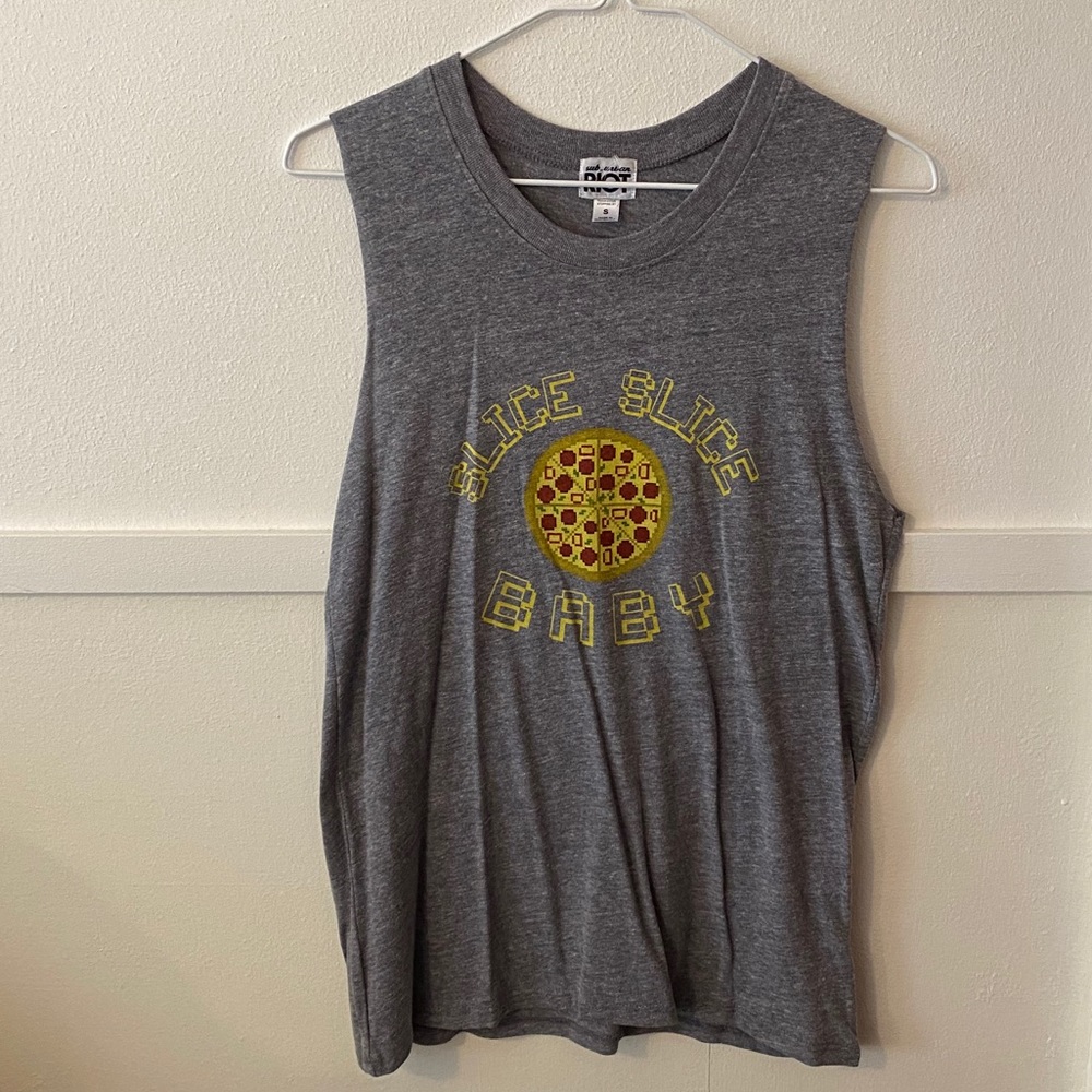 🍕 Slice Slice Baby Grey Tank Top